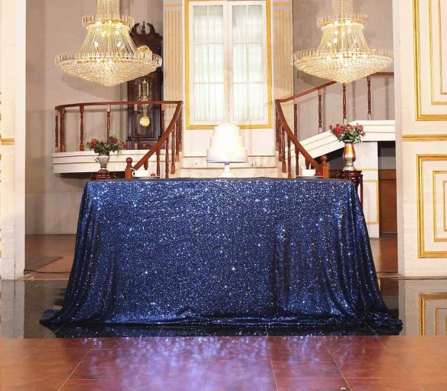 Rental store for T CLOTH, 90 x132 , NAVY BLUE, SEQUIN in Grand Cayman , Cayman Islands