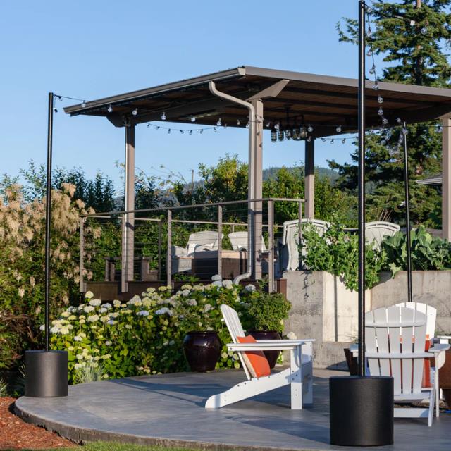 Rental store for POLE STAND, BLACK, FOR STRING LIGHTS in Grand Cayman , Cayman Islands