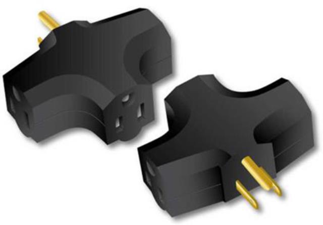 Rental store for PLUG, TRI TAP PLUG  1 TO 3 ,BLACK in Grand Cayman , Cayman Islands